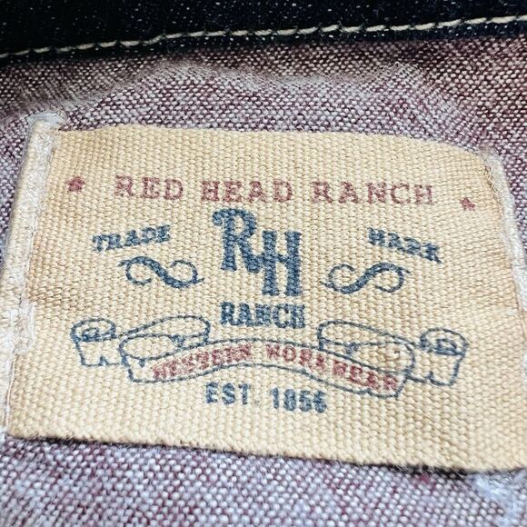 Red Head Ranch Reddish Brown Button Down Collared Shirt Mens Size 2XL - Picture 8 of 11